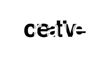 Yaratıcı. Tshirt tipografi için sloganı alfabesi metin grafik üst üste. vektör çizim