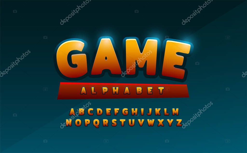 Comics alphabet font. Typography comic logo designs concept. vector illustration