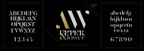 Tyylikkäät Aakkoset Kirjasinsarja Classic Custom Lettering Mallit Logo Juliste Typografia — vektorikuva