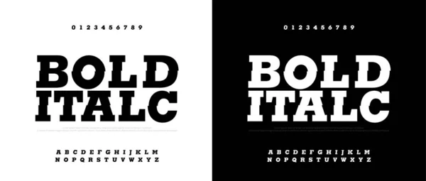 Typografia Pogrubienie Kursywa Zestaw Czcionek Modern Bold Font Alfabetu Typografia — Wektor stockowy