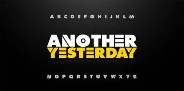 Soyut Alfabe Kalın Eğlenceli Font. Tipografi spor, modern, film, eğlenceli, eğitim yazı tipleri ayarlayın. vektör illüstrasyon