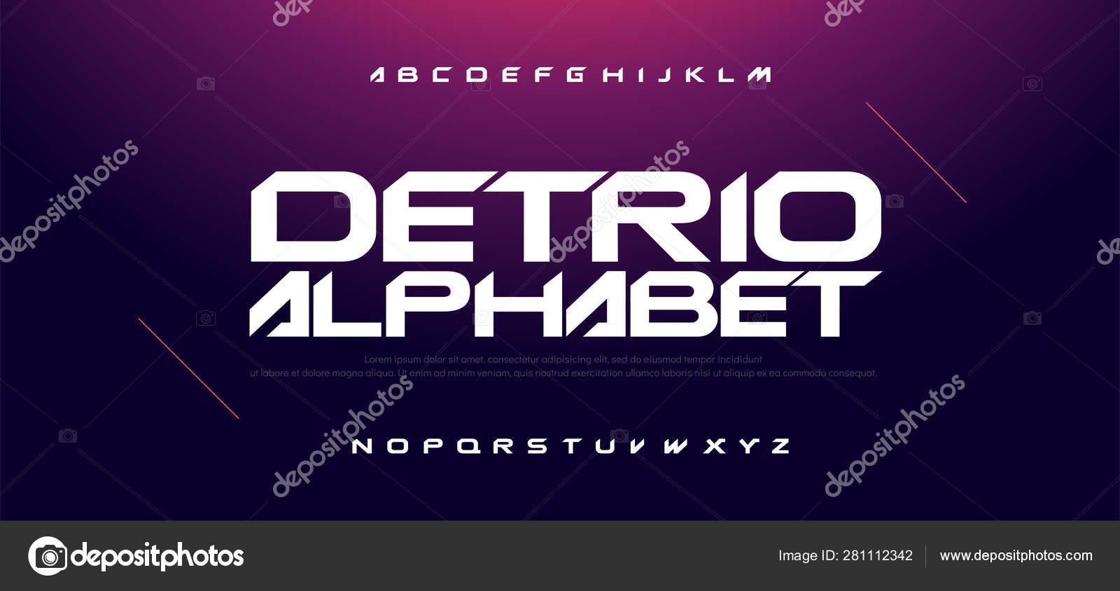 Racing font alphabet letters with wind effect. Modern sport logo