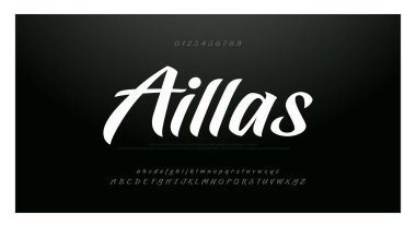 Komut yazısı el çizilmiş alfabe. Fırça boyalı karakterler vintage, grafiti küçük harf ve sayı. vektör illüstrasyon