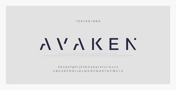 Soyut, minimal, modern alfabe yazı tipleri. Typography teknolojisi elektronik dijital müzik geleceğin yaratıcı yazı tipi. vektör çizimi
