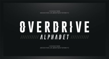 Spor Modern Italic Alfabe Font. Spor, yarış, teknoloji, dijital, film logosu tasarımı için tipografi dalga tarzı yazı tipleri. vektör illüstrasyon