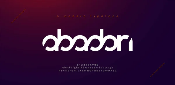 Soyut spor modern alfabe yazı tipleri. Typography teknolojisi elektronik spor dijital oyun müziği geleceğin yaratıcı yazı tipi. vektör illüstrasyonu