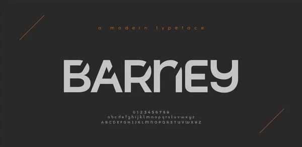 Polices Abstraites Sport Modern Alphabet Typographie Technologie Électronique Sport Numérique — Image vectorielle