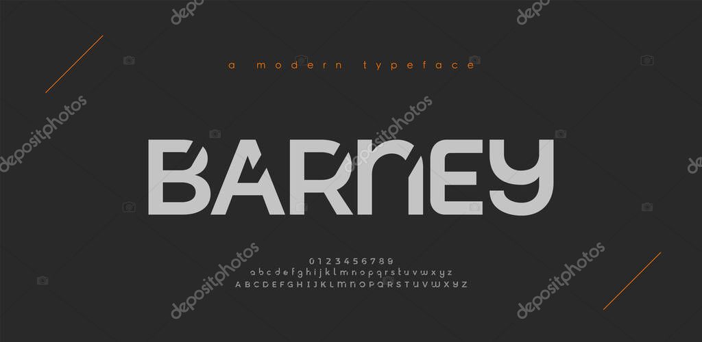 Abstract sport modern alphabet fonts. Typography technology electronic sport digital game music future creative font. vector illustration