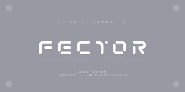 Abstracte Moderne Alfabet Lettertypen Typografie Sport Technologie Mode Digitale Toekomstige — Stockvector