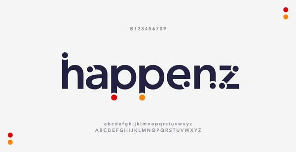 Abstract Modern Minimal Alphabet Fonts Typography Urban Style Fun Sport — Stock Vector