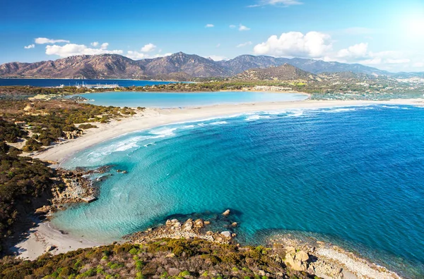 Panorama Stagno Notteri Sardinië — Stockfoto