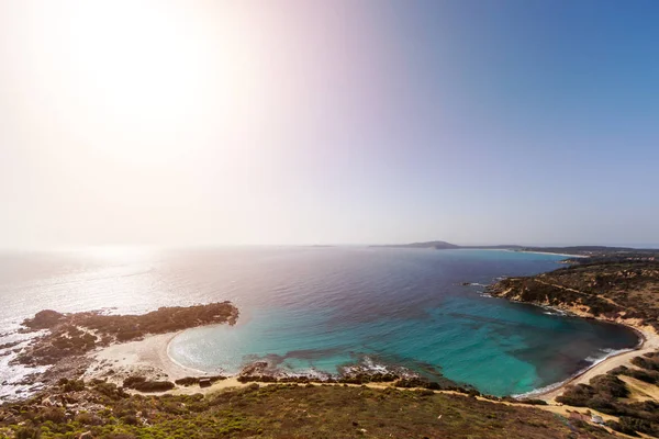 Coastal Line Villasimius Bay Sardinia — Stock Photo, Image