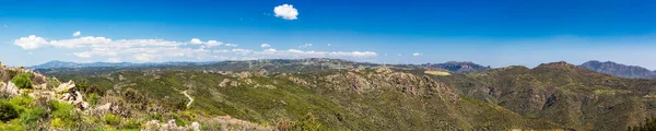 Energia Eólica Nas Montanhas Sardenhas Panorama — Fotografia de Stock