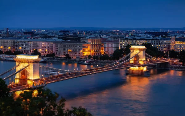 Kettenbrücke Budapest Ungarn — Stockfoto