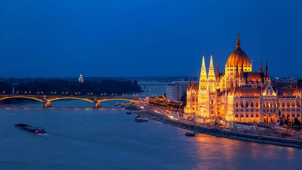 Budapeste Edifício Parlamento Noite — Fotografia de Stock