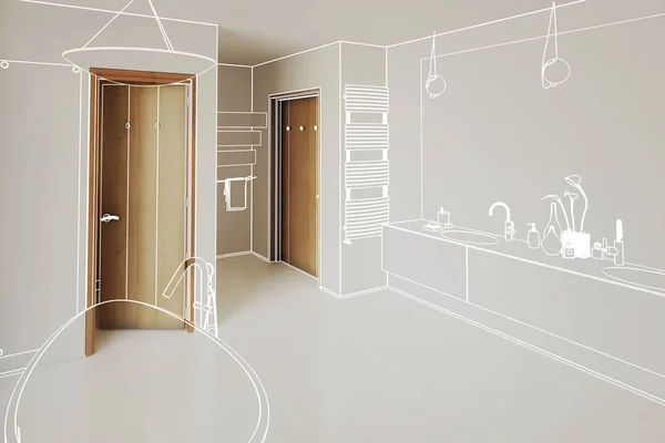 Modern banyo (Önizleme) - 3d Görselleştirme