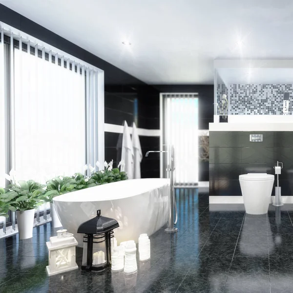 Luxury Bathroom Focus Visualization — Stock Photo, Image