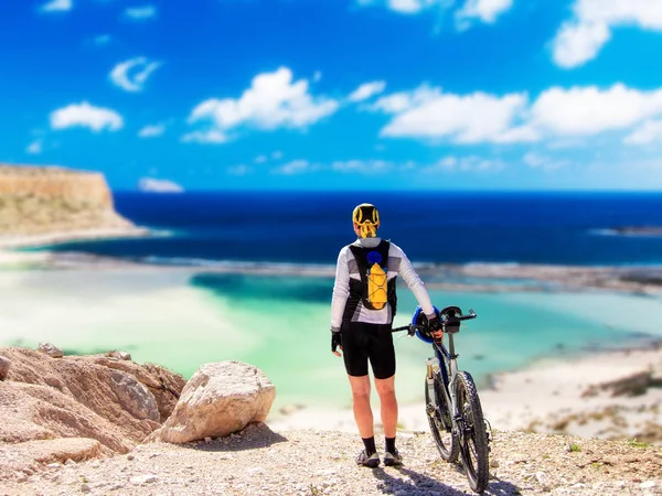 Contemplando Lagoa Balos Focada — Fotografia de Stock