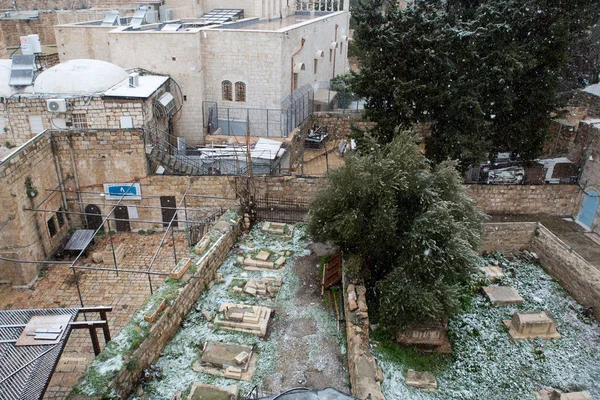 Jerusalén Durante Una Tormenta Nieve — Foto de Stock