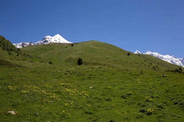 Στα Βουνά Του Καυκάσου Στο Svaneti Στη Δημοκρατία Της Γεωργίας — Φωτογραφία Αρχείου