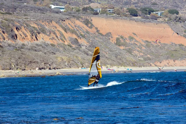 Una Vista Los Surfistas Malibú California — Foto de Stock