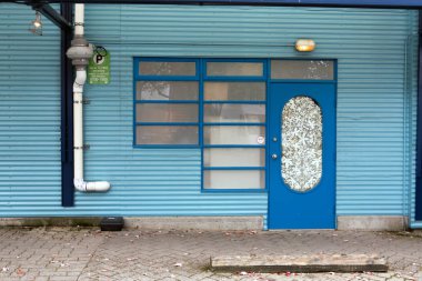 Vancouver şehir, Kanada bir sokakta bir duvar görünümü