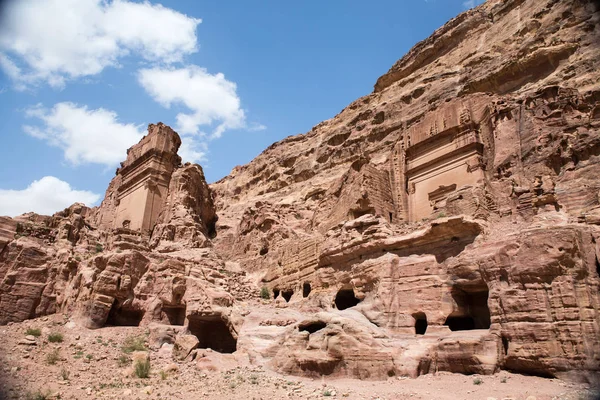Uitzicht Nabataean Stad Petra Jordan — Stockfoto