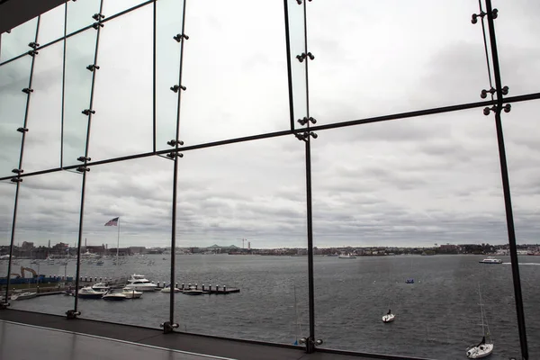 Pohled Boston Muzeum Ica Při Západu Slunce — Stock fotografie