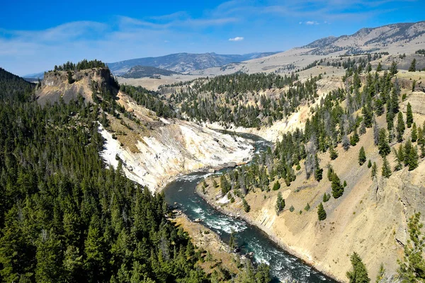 Kalcyt Springs Rzeki Yellowstone — Zdjęcie stockowe