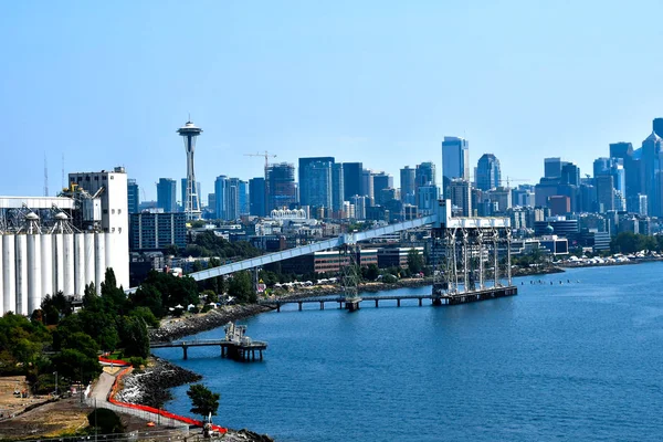 Seattle Panoramę Miasta Wieży Space Needle — Zdjęcie stockowe