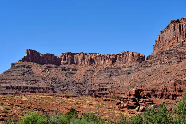Red Rock Formationer Vid Arches National Park Utah — Stockfoto