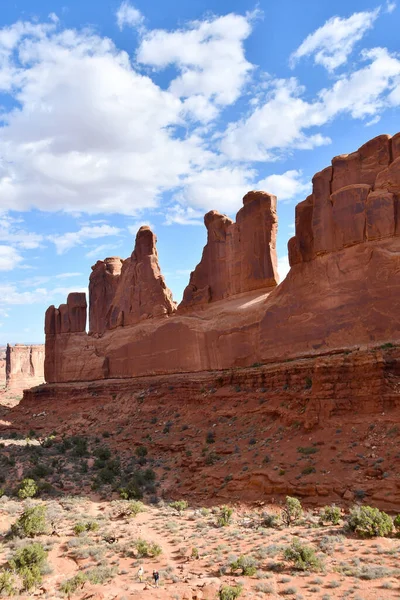 Red Rock Formations Park Avenue Arches National Park Utah — Stock Photo, Image
