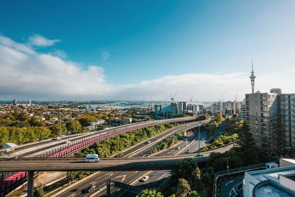 Vista Distrito Central Negócios Auckland Nova Zelândia Durante Dia — Fotografia de Stock