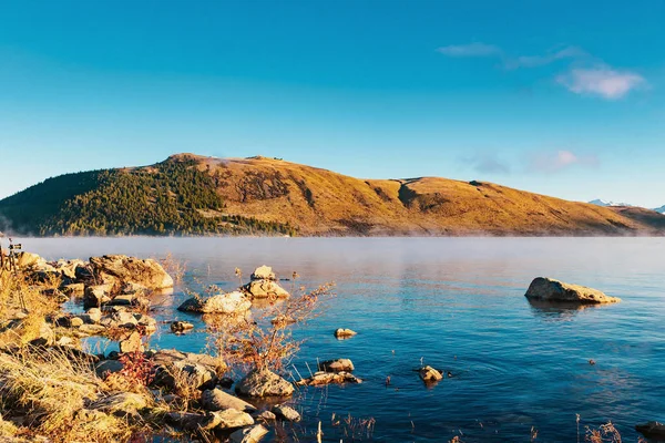 Схід Сонця Озері Tekapo Південному Острові Нової Зеландії — стокове фото