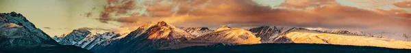 Snowcapped Cook Peak Sunset Cook National Park Magnificent Rugged Mountain — Stock Photo, Image