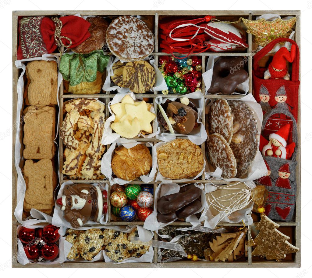 All Christmas Concept: Storage Box width Cookies and Ornaments
