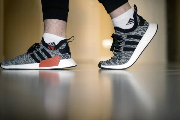 Pavia Italia Januari 2018 Adidas Nmd Indoor — Stok Foto