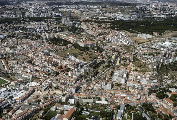 Lisbonne Portugal Août 2017 Vue Aérienne Lisbonne Depuis Avion — Photo