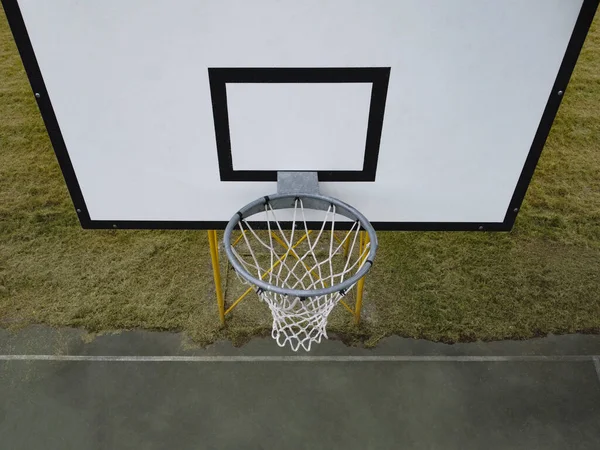 バスケットボールバックボードドローンビュー — ストック写真