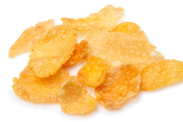 Crispy Płatki Organiczny Posiłek Białym Tle — Zdjęcie stockowe