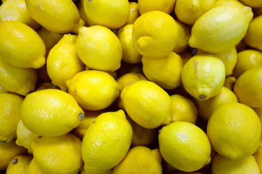 Olgun limon yığını bir arka plan. Doğa arka plan