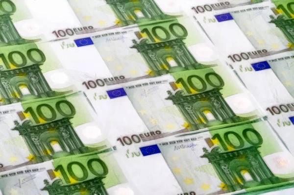 Aquarell Zeichnung Hintergrund Der Banknoten 100 Euro — Stockfoto