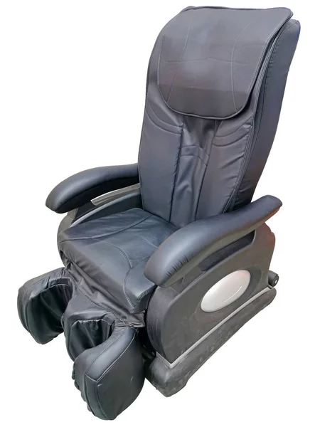 Masaż czarny skórzany fotel — Zdjęcie stockowe