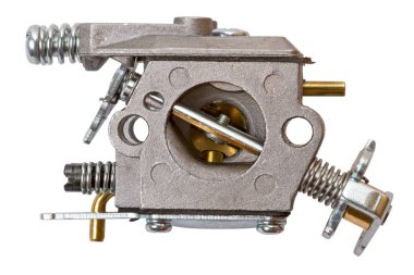 Beyaz üzerinde küçük karbüratörü