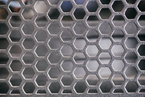 Honeycomb Metal Grid Close — Stock Photo, Image