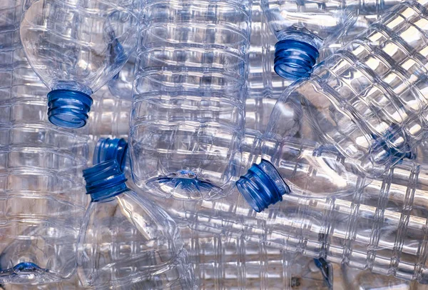 Много Пустых Пластиковых Бутылок Крупный План — стоковое фото