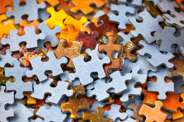 Heap of puzzle pieces. — Stock Photo, Image