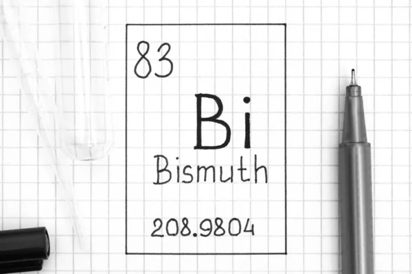 A tabela periódica de elementos. Elemento químico de escrita Bis — Fotografia de Stock