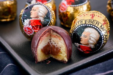 Tambov, Rusya Federasyonu - 14 Şubat 2020 Mozart şekerlemeleri.