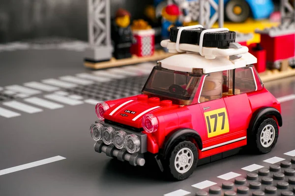 Tambov Federação Russa Agosto 2019 Lego 1967 Mini Cooper Rally — Fotografia de Stock